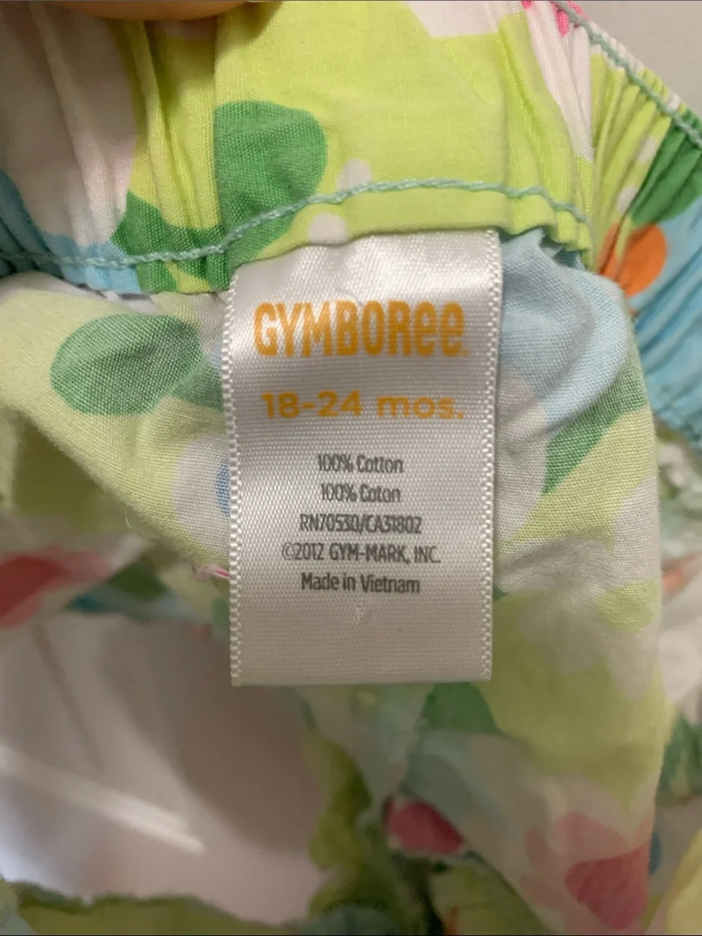 4/$10 Gymboree Floral Ruffle Shorts or Diaper Cover - Pink Green Blue 18-24 Mos